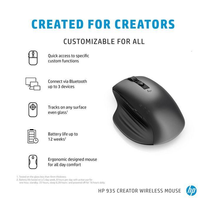 HP Ratón Inalámbrico 930 Creator, 4000 ppp, 8 Botones, Bluetooth 5.1, Batería Recargable 22 HP Ratón Inalámbrico 930 Creator, 4000 ppp, 8 Botones, Bluetooth 5.1, Batería Recargable 22