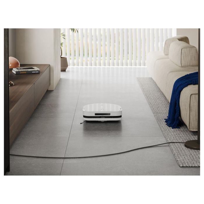 ECOVACS DEEBOT X5 OMNI Robot Aspirador con Estación de Vaciado Autónomo y Fregado, Sin Bolsa, Blanco, Forma D, 3.5L, Navegación Láser, 6400 mAh