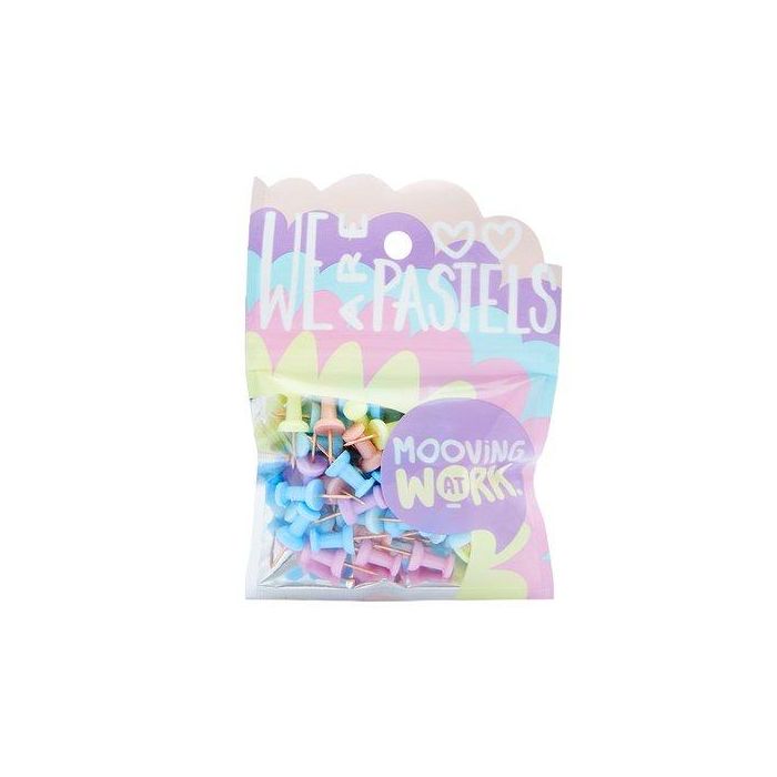 Aguja Señalizadora Push-Pin Mooving Pastel Blister De 50