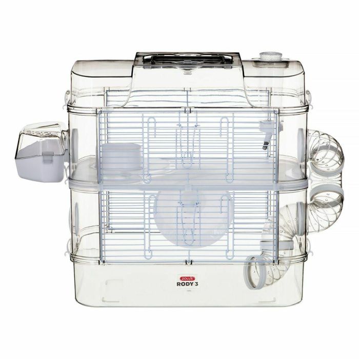 Zolux ZOL3336022060225 Jaula Rody3 Trio de 3 niveles para hámsteres, ratones y jerbos - L 41 x P 27 x H 53 cm - Blanco 8 Zolux ZOL3336022060225 Jaula Rody3 Trio de 3 niveles para hámsteres, ratones y jerbos - L 41 x P 27 x H 53 cm - Blanco 8
