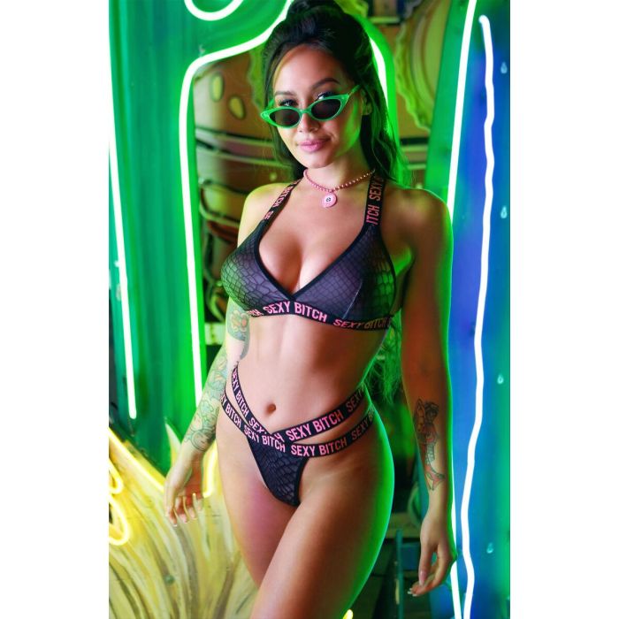 Conjunto de Lencería Fantasy Lingerie Negro (L/XL) 6 Conjunto de Lencería Fantasy Lingerie Negro (L/XL) 6