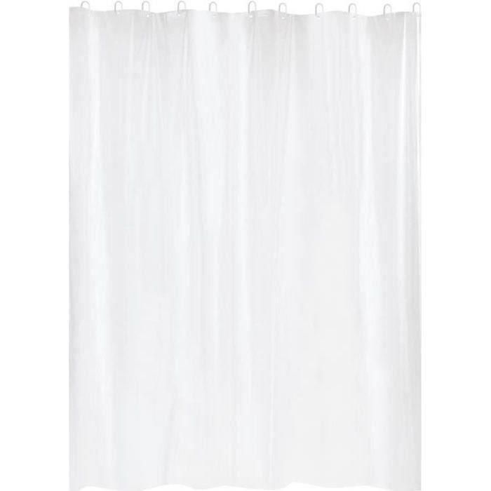 Gelco Cortina de Ducha PEVA Blanco 180x200 cm con Anillos Gelco Cortina de Ducha PEVA Blanco 180x200 cm con Anillos