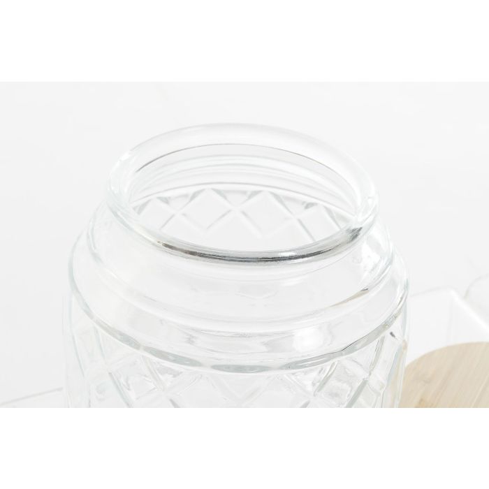 Bote Basicos DKD Home Decor Transparente Natural 13.6 x 15 x 13.6 cm (12 Unidades) 2 Bote Basicos DKD Home Decor Transparente Natural 13.6 x 15 x 13.6 cm (12 Unidades) 2
