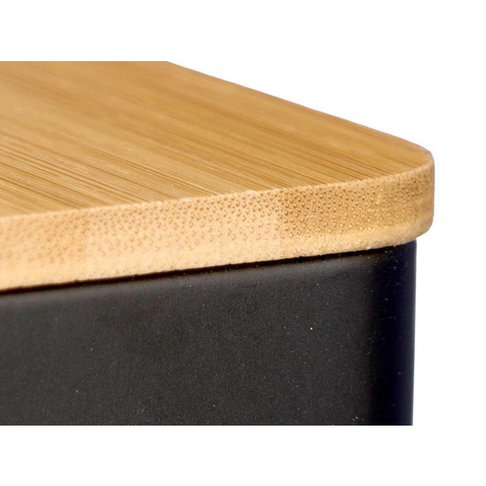 Tarro Tapa Bambu 3 Modelos Negro Kinvara 10X13CM (12 Unidades) 2 Tarro Tapa Bambu 3 Modelos Negro Kinvara 10X13CM (12 Unidades) 2
