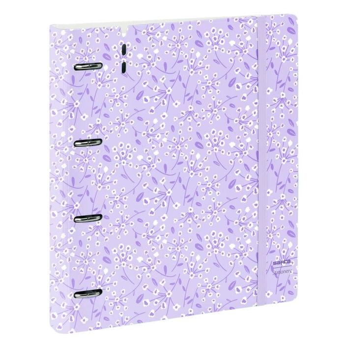 Carpeta de anillas Safta Light purple flowers Morado 27 X 32 X 4 cm 2 Carpeta de anillas Safta Light purple flowers Morado 27 X 32 X 4 cm 2