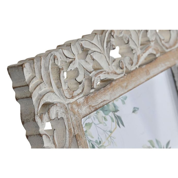 Marco Foto 20X25 Indio DKD Home Decor Blanco Natural 2 x 36 x 31 cm (2 Unidades) 1