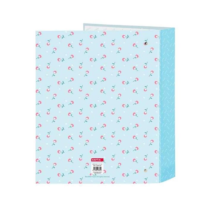 Safta Carpeta blackfit8 F. 4 Anillas 35mm Lomo Ancho 27x33x6cm Azul Claro 1