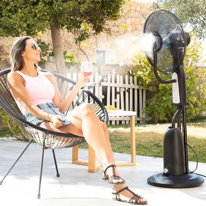 Ventilador Nebulizador de Pie con Mando a Distancia InnovaGoods Mistinn Negro 90 W 2,8 L Ventilador Nebulizador de Pie con Mando a Distancia InnovaGoods Mistinn Negro 90 W 2,8 L
