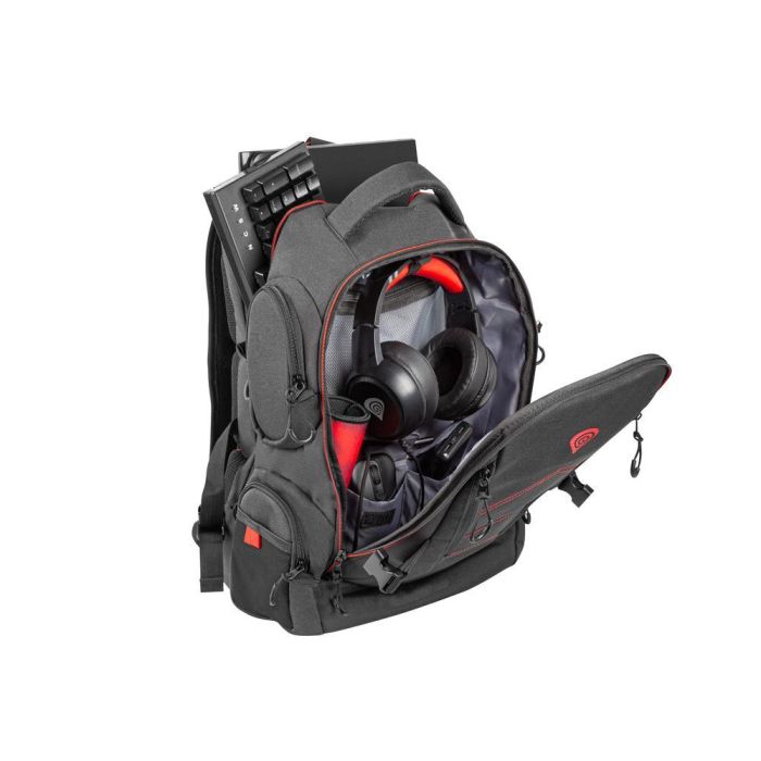 GENESIS Pallad 550 Mochila Gaming para Portátiles 17.3 pulgadas, Negro Rojo, Resistente al Agua y Golpes, con Múltiples Compartimentos 7 GENESIS Pallad 550 Mochila Gaming para Portátiles 17.3 pulgadas, Negro Rojo, Resistente al Agua y Golpes, con Múltiples Compartimentos 7