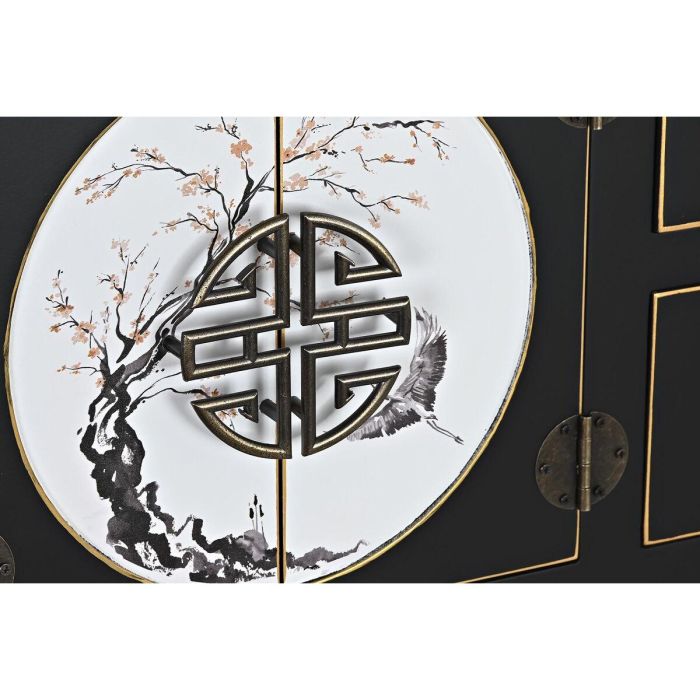Consola Oriental DKD Home Decor Negro Blanco 28 x 83 x 63 cm 6 Consola Oriental DKD Home Decor Negro Blanco 28 x 83 x 63 cm 6
