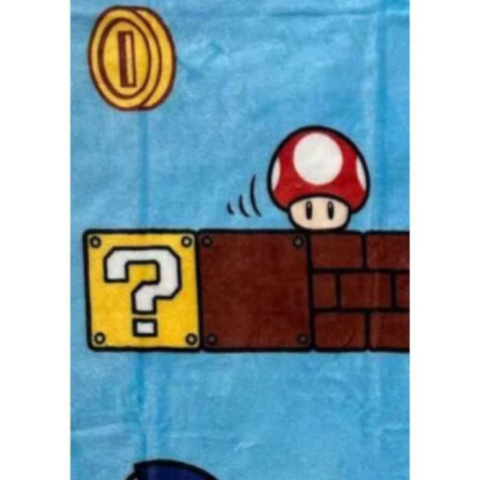 Mario Bros MAR3700891706391 Manta Sherpa Vintage - Diseño icónico de Mario Bros - 100 x 150 cm 1