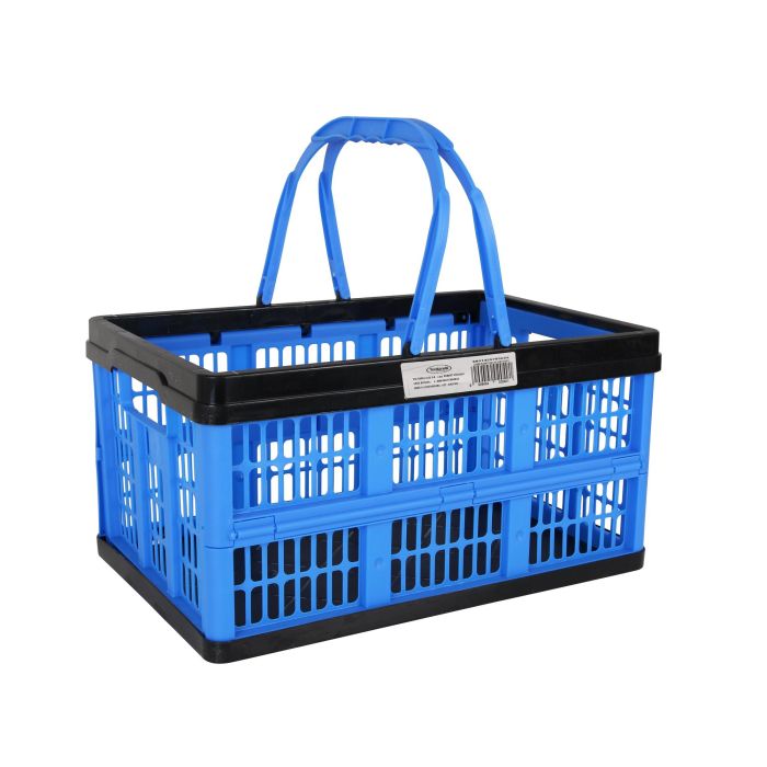 Inde Caja Plegable con Asas 16L Azul/Negro 39x25.5x21 cm (10 Unidades) 2