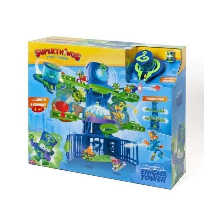 Torre enigma de superthings kazoom power battle con luces y sonidos, incluye 1 enigma exclusivo, 1 aeronave, 1 disparador y 3 proyectiles Torre enigma de superthings kazoom power battle con luces y sonidos, incluye 1 enigma exclusivo, 1 aeronave, 1 disparador y 3 proyectiles