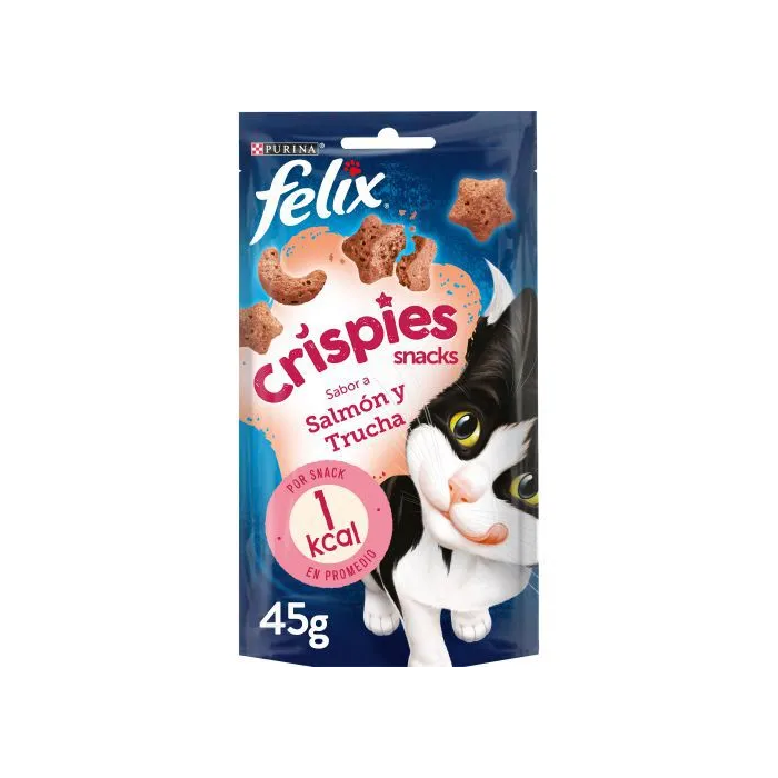 Purina Felix Feline Crispies Salmon Trucha 8x45 gr Purina Felix Feline Crispies Salmon Trucha 8x45 gr