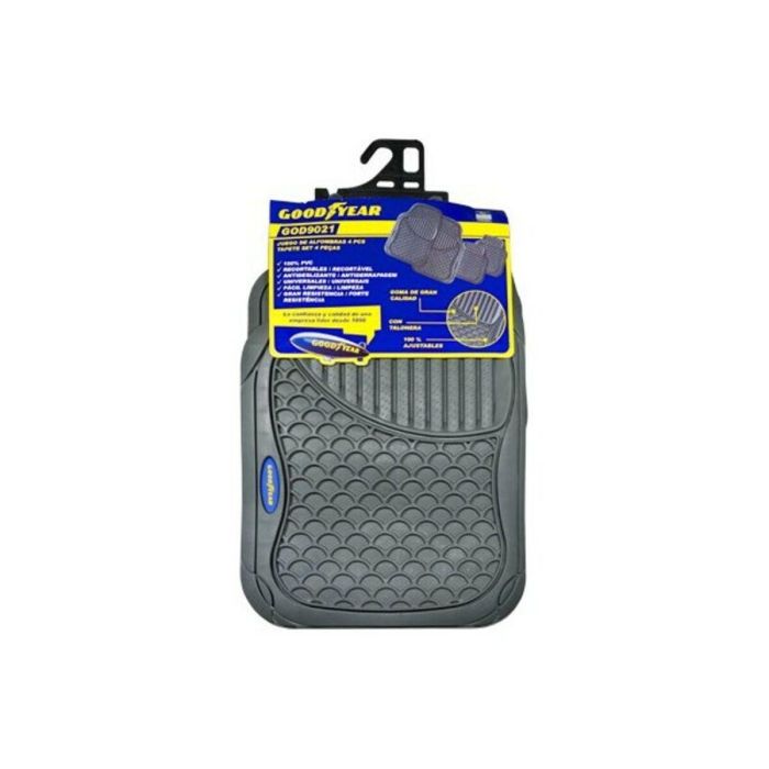 Goodyear GOD9021 Alfombra Goma Gris 4 Piezas para MB Clase E W211/S211 (2002-2009) Resistencia Alta Antideslizante Vainilla 1