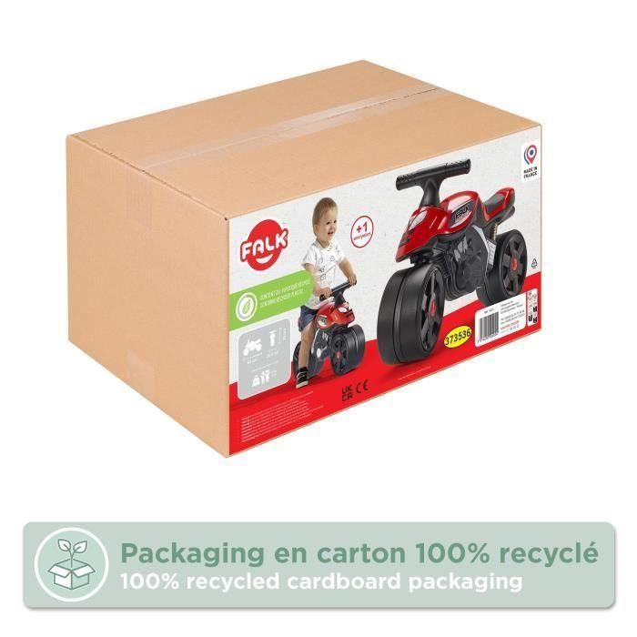 FALK Baby Moto X Racer Correpasillos para Niños +12 Meses, Bicicleta de Equilibrio con Ruedas Grandes y Manillar Direccional, Rojo 5
