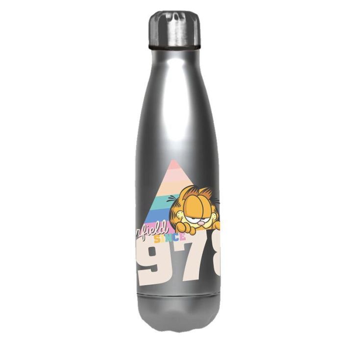 CYP BRANDS Botella de Acero Inoxidable Garfield 550ml - Doble Pared Frío 24H/Calor 12H, Boca Ancha