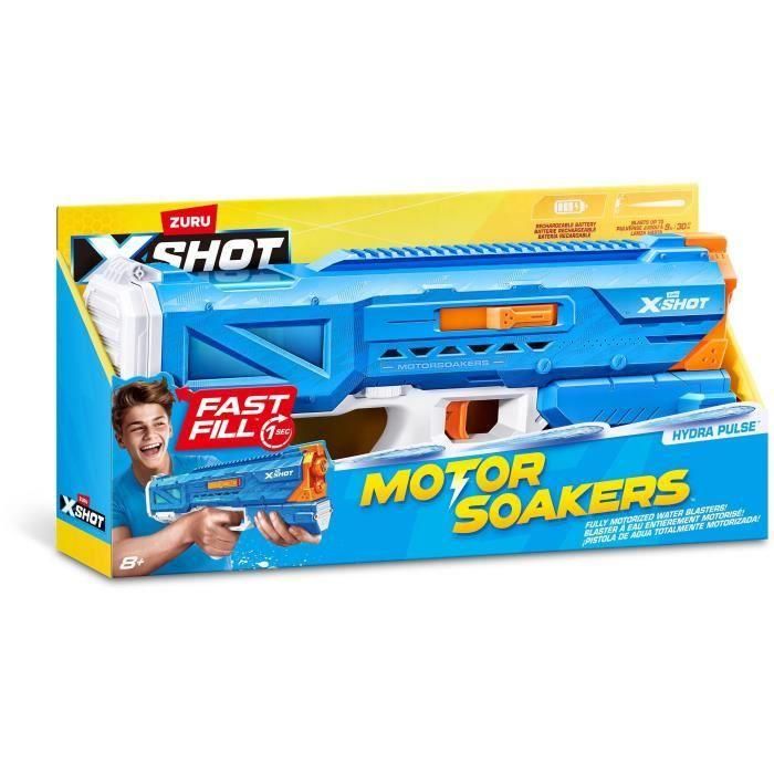 Pistola de agua motorizada - ZURU - X-SHOT Hydra Pulse - Llenado rápido - Batería recargable - Alcance 9 m - Depósito de 650 ml 3 Pistola de agua motorizada - ZURU - X-SHOT Hydra Pulse - Llenado rápido - Batería recargable - Alcance 9 m - Depósito de 650 ml 3