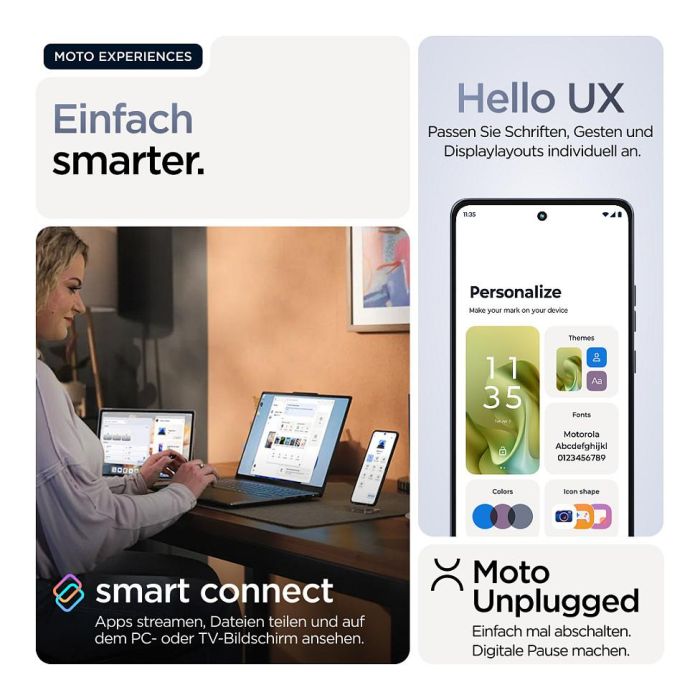 Motorola moto g86 5G 16,9 cm (6.67") Dual SIM Android 15 8 GB 256 GB 5200 mAh Azul oscuro 2