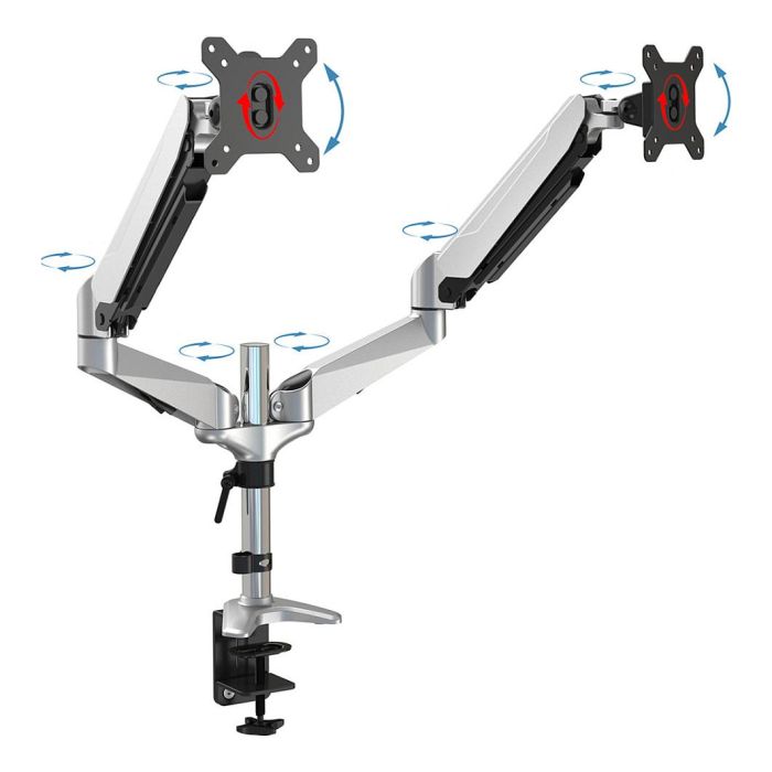 Digitus DA-90353 Soporte para 2 Monitores hasta 32" y 8kg por Pantalla 4