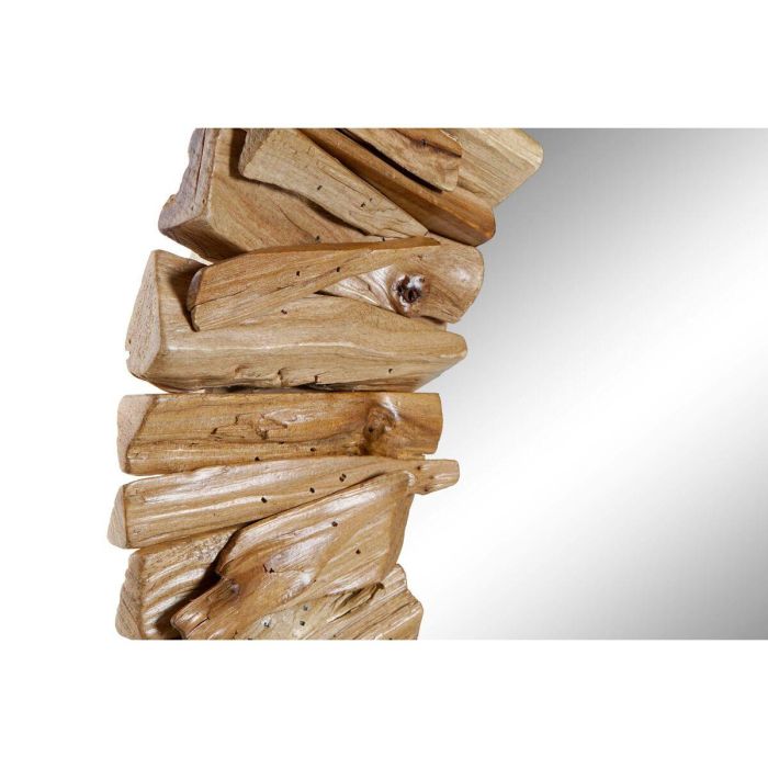 Espejo de pared DKD Home Decor Natural Alpino Acabado envejecido 60 x 4 x 60 cm 2