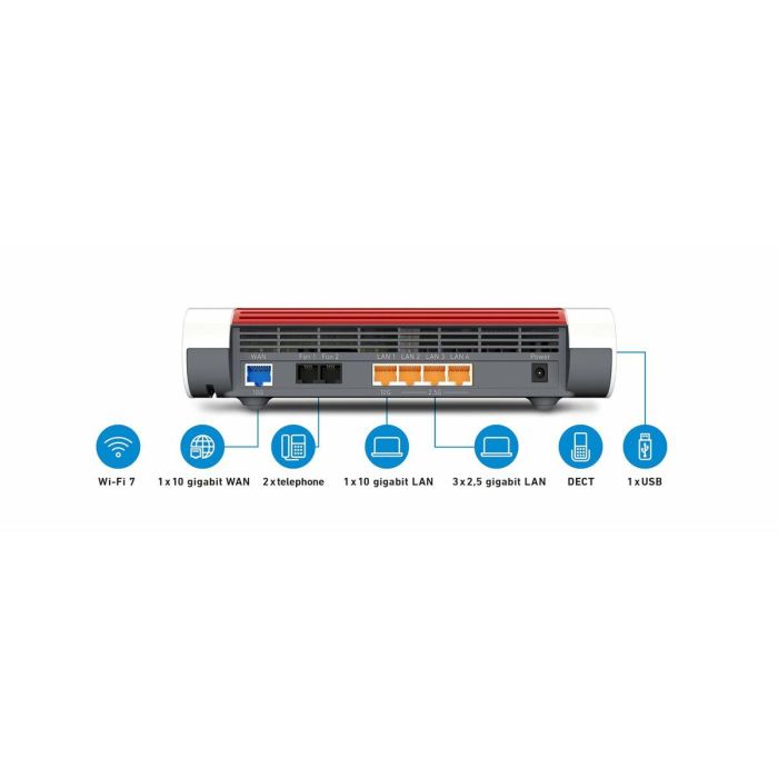 Fritz! Router Wi-Fi 7 Fritz! Box 4690 Modelo 20003098 con DECT, 10 Gigabits LAN/WAN, USB 3.0, Compatibilidad Domótica 9 Fritz! Router Wi-Fi 7 Fritz! Box 4690 Modelo 20003098 con DECT, 10 Gigabits LAN/WAN, USB 3.0, Compatibilidad Domótica 9