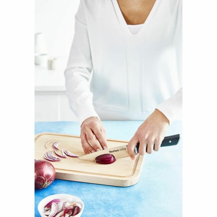 Cuchillo de Cocina Tefal K23203 Negro 7" Acero Inoxidable Plástico 15 cm 4 Cuchillo de Cocina Tefal K23203 Negro 7" Acero Inoxidable Plástico 15 cm 4