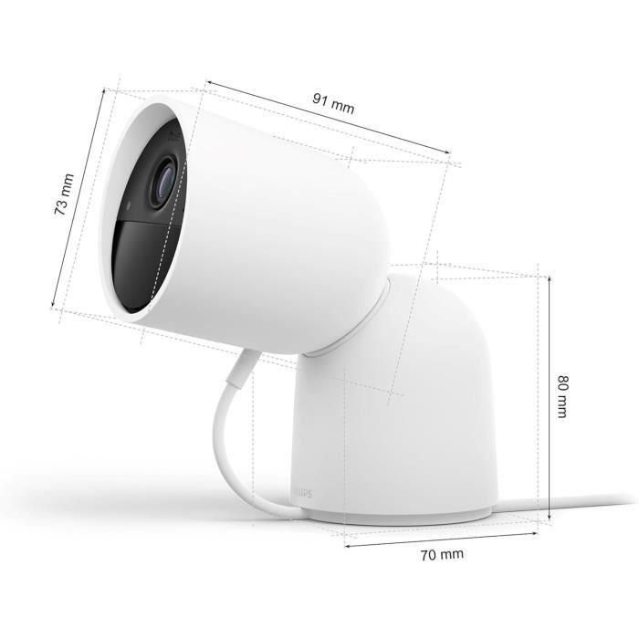 Philips Hue AUC1717288397950 Cámara Secure con cable y soporte de escritorio - HD 1080P - Para interior o exterior - Blanca 1