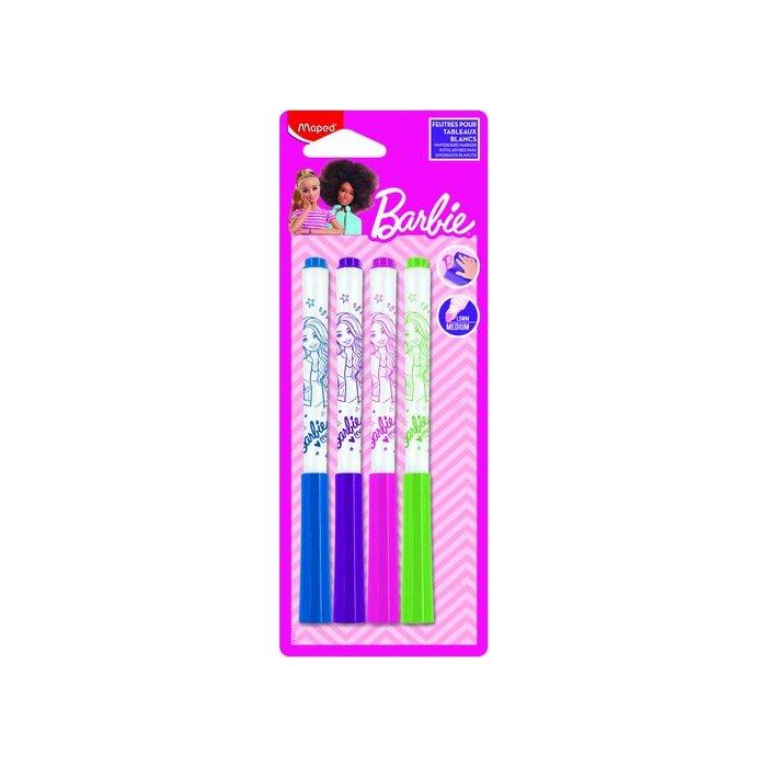 Marcador Pizarra Maped Barbie Blister De 4