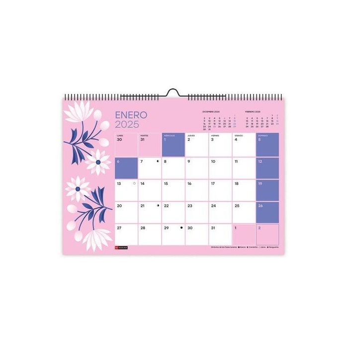 Calendario (2026) Miquelrius Pared Trends Flores Mensual Para Escribir A3 420X296