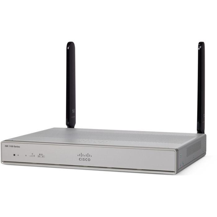 Cisco ISR 1100 Router con 4 Puertos DSL, Ethernet WAN, Plata