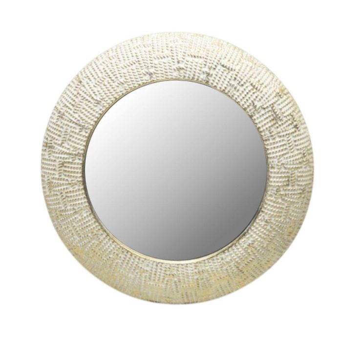 Espejo de pared Home ESPRIT Blanco Dorado Oriental 73 x 7 x 73 cm 1 Espejo de pared Home ESPRIT Blanco Dorado Oriental 73 x 7 x 73 cm 1