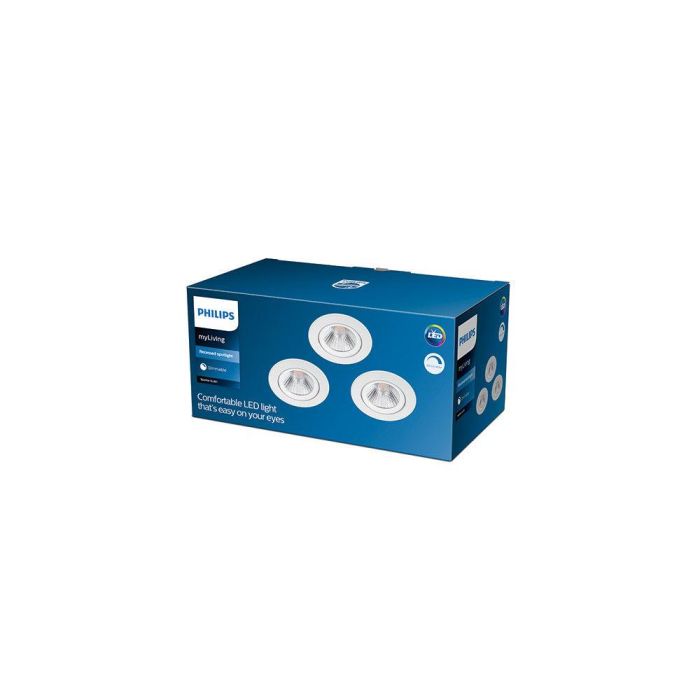 Pack 3 Downlight LED Philips "Sparkle" Circular 5,5W 350Lm Blanco 2700K [PH-929002374222 1 Pack 3 Downlight LED Philips "Sparkle" Circular 5,5W 350Lm Blanco 2700K [PH-929002374222 1