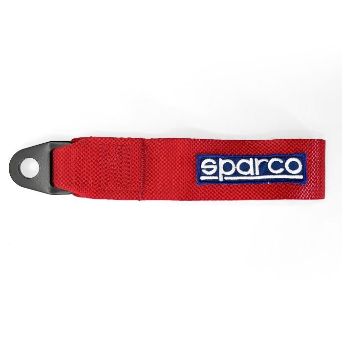 Sparco S01637RS Cinta de Remolque Roja de Longitud Fija para Coche de Recuperación, Agujero de 15mm 2