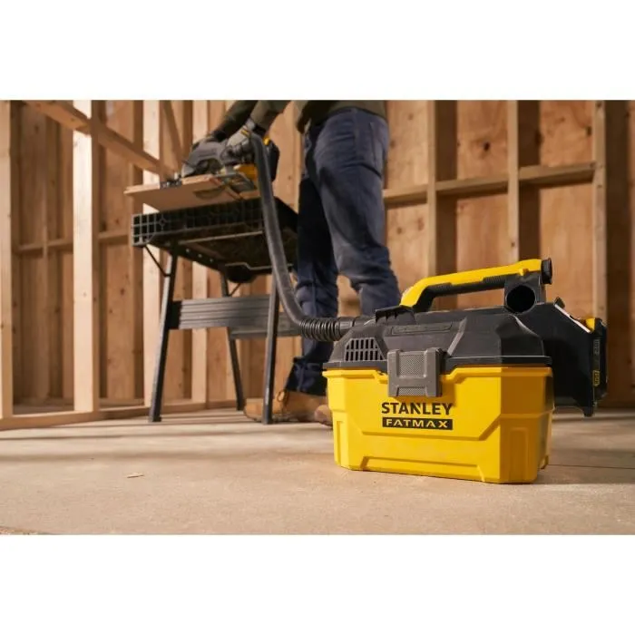 Stanley Fatmax Aspirador de Agua y Polvo SFMCV002B-XJ Litio 18V Sin Batería 1