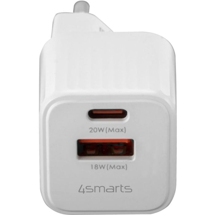 4smarts 540122 VoltPlug Duos Mini Cargador de pared PD 20W con USB-C y cable 1.5m Blanco 2