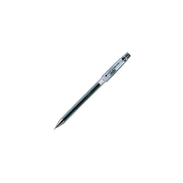 Pilot Bolígrafo de Gel G-Tec-C4 Negro 0.4 mm Punta de Aguja para Escritura Fina y Precisa