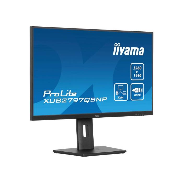 Iiyama XUB2797QSNP-B1 Monitor 27" QHD 1440P IPS 100Hz 1ms Altavoces DP USB-C Power Delivery 65W 3