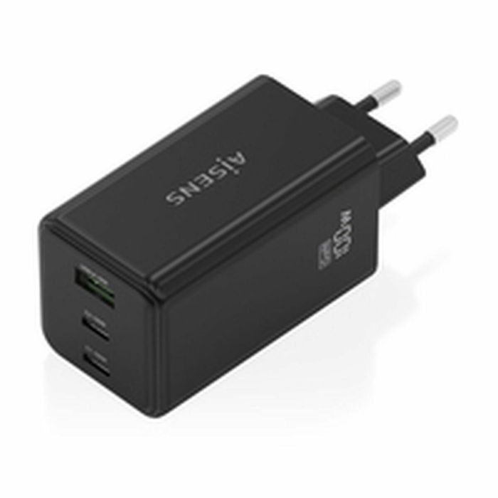 AISENS ASCH-100W3P052-BK Cargador GaN 100W 3 Puertos (2 USB-C, 1 USB-A) Carga Rápida Power Delivery Universal Negro 8 AISENS ASCH-100W3P052-BK Cargador GaN 100W 3 Puertos (2 USB-C, 1 USB-A) Carga Rápida Power Delivery Universal Negro 8
