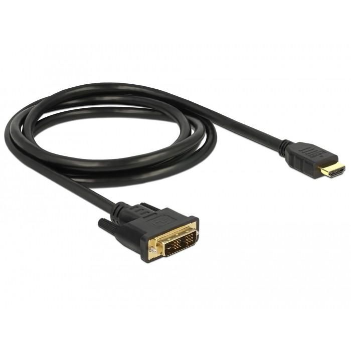 DELOCK Kabel DVI 18+1 Stecker > HDMI-A Stecker 1.5 m schwarz 1