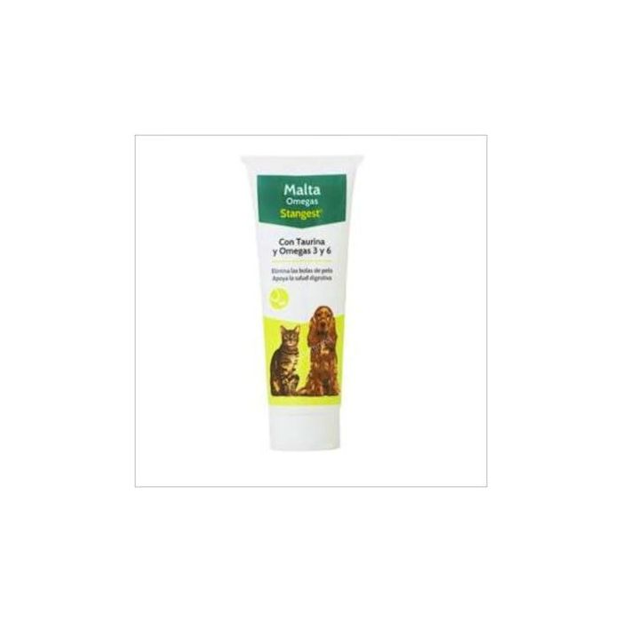 Stangest Malta Omega 6 100 gr - Regula sistema digestivo, elimina bolas de pelo, protege pelo y piel con Omega 3 y 6