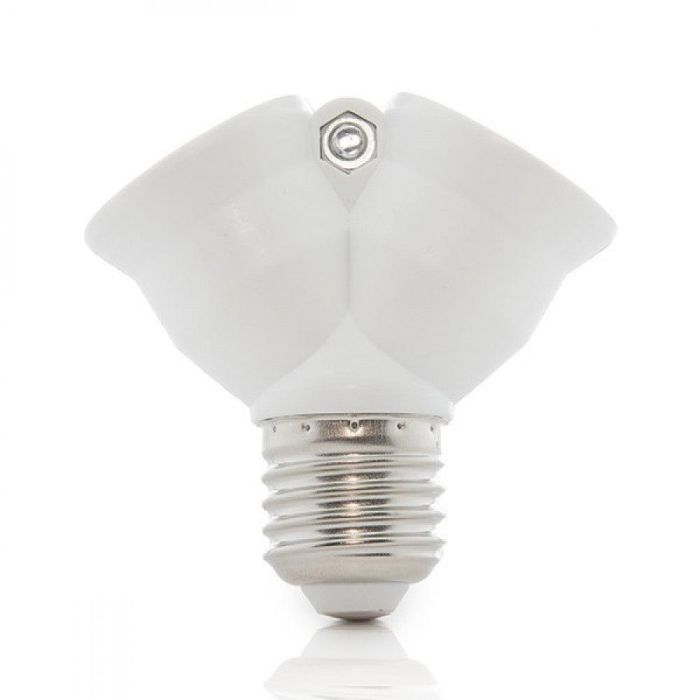 Adaptador de Casquillo E27 a 2x E27 para Doble Bombilla