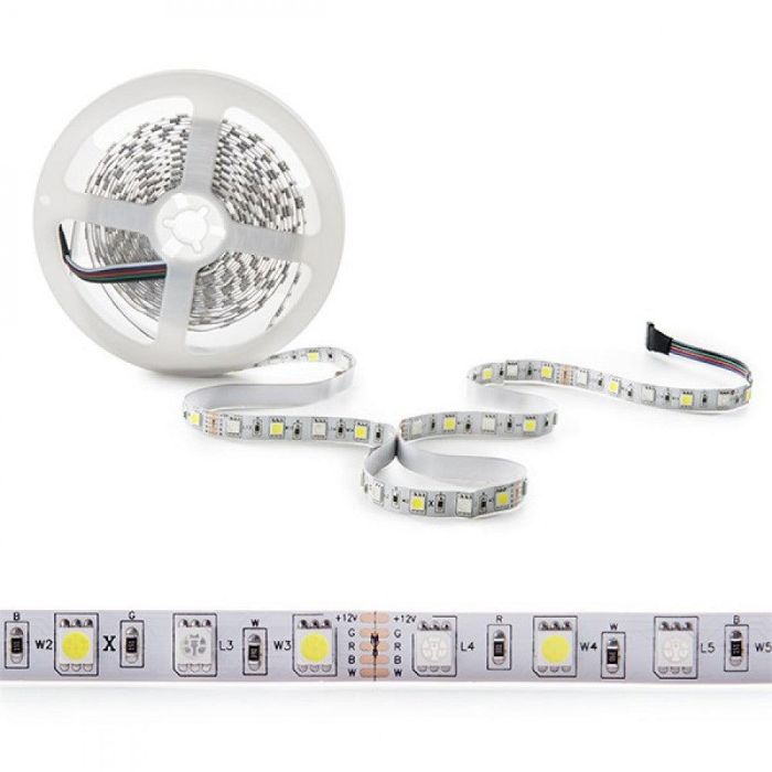 Tira de 360 LEDs 72W 4.200Lm 6000ºK SMD5050 RGB-Blanco Frío x5M 40.000H [CA-RGBW-5050-IP25] 1