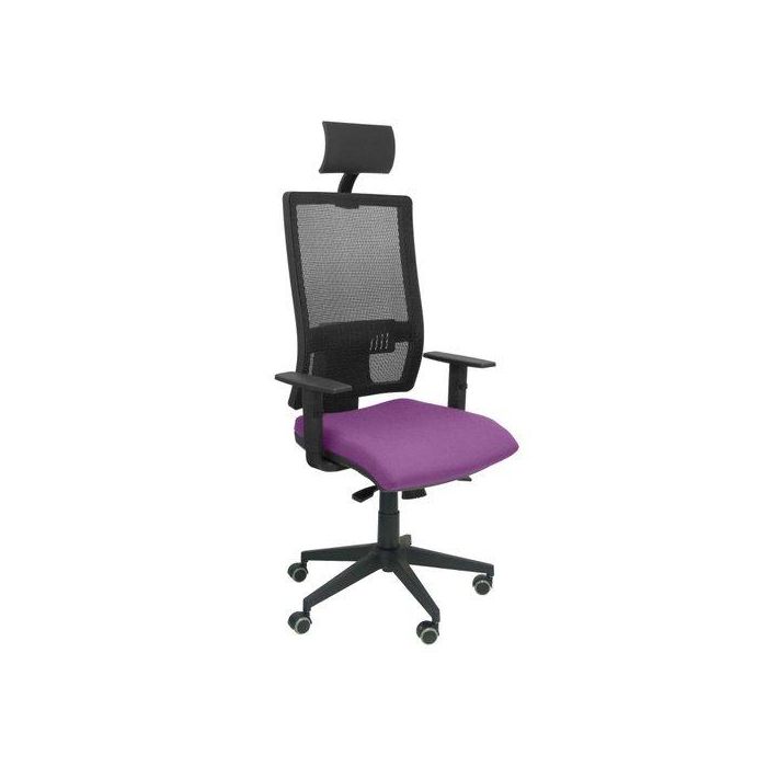 Silla Piqueras Y Crespo Horna Brazos Regulables Cabecero Incluido Mecanismo Sincro Apoyo Lumbar Respaldo Malla Transpirable Y Asiento Tapizado Bali Lila