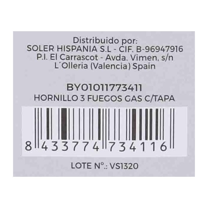 Hornillo de gas 3 fuegos con tapa Algon BBQ (2 Unidades) 7 Hornillo de gas 3 fuegos con tapa Algon BBQ (2 Unidades) 7