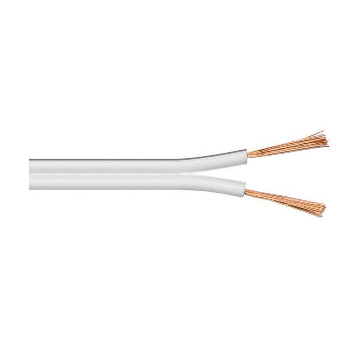 MicroConnect Cable de altavoz 100m, 2x2.5mm², color blanco