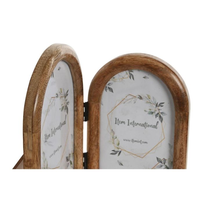 DKD Home Decor National 24b Marco de Fotos Tropical 10x15 cm Madera Mango y Cristal Natural Set de 2 (2.5x20x27 cm) 2