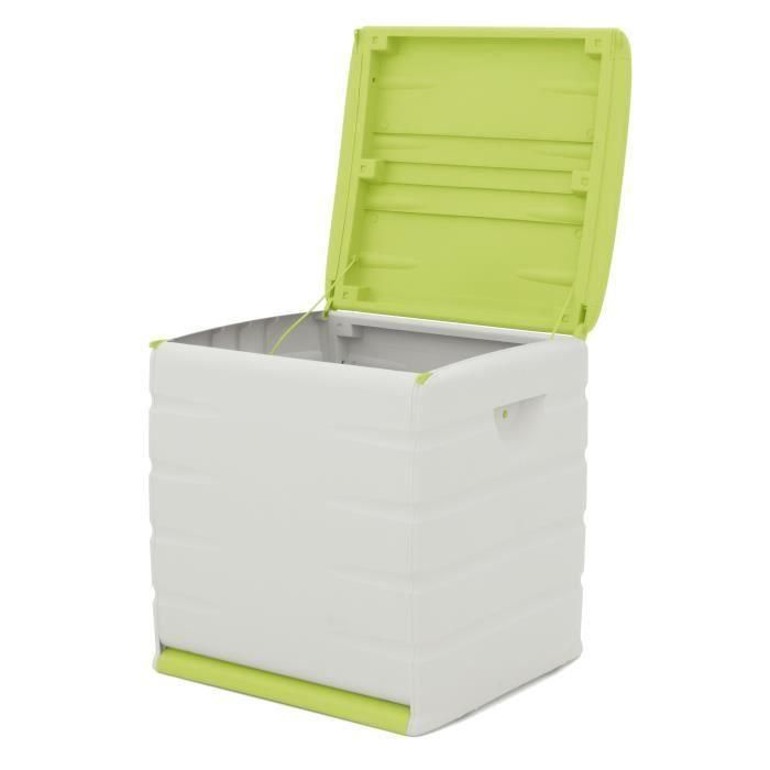 PLASTIKEN Arcón con ruedas con ruedas - 190 L - Funcional y estético - Beige y pistacho 1 PLASTIKEN Arcón con ruedas con ruedas - 190 L - Funcional y estético - Beige y pistacho 1