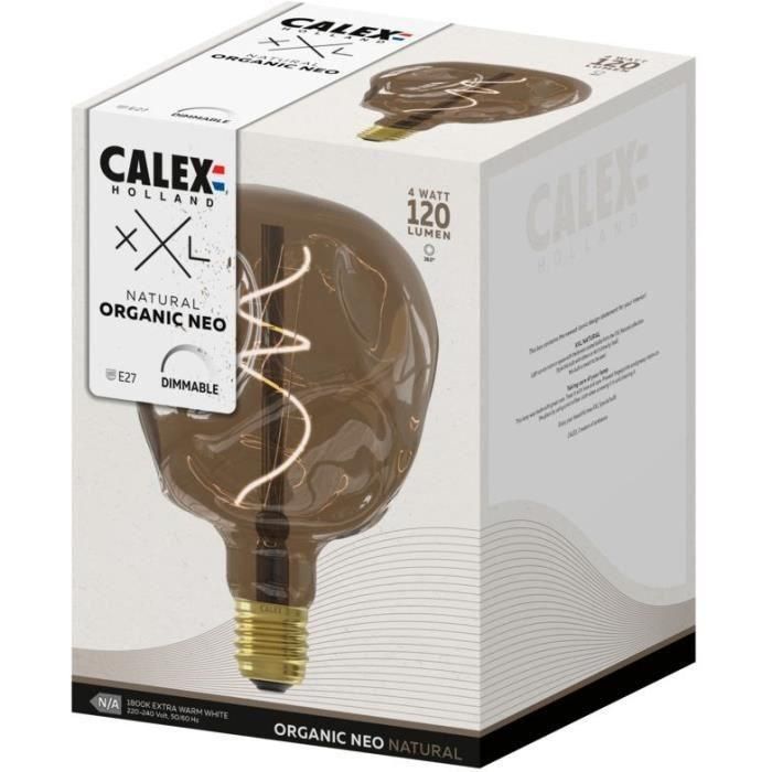 Bombilla LED E27 - CALEX - G125 NEO ORGANIC - Filamento flexible - 4 W - 120 lm - 1800 K - Regulable - Natural 3