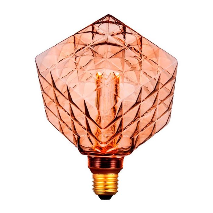 Fbright S170 Bombilla LED Decorativa Cubo E27 4W 200LM 1800K Luz Cálida Ø170x197mm Vintage Filamento Ámbar